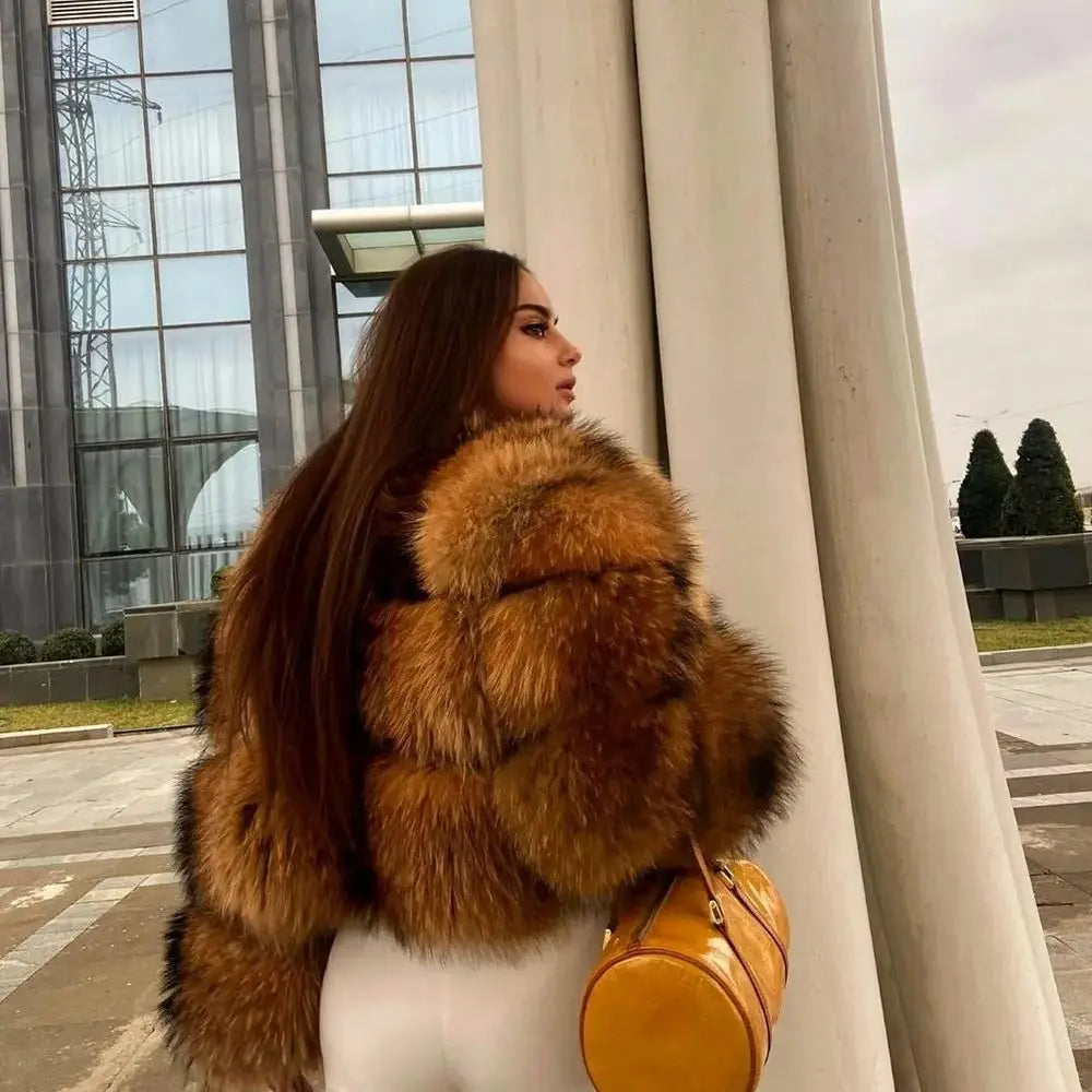 Manteau Femme Fourrure Luxe