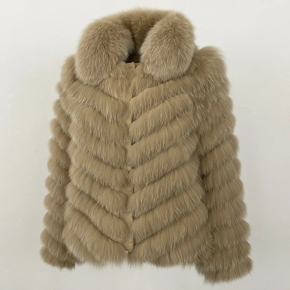 Manteau Fourrure Femme Marron
