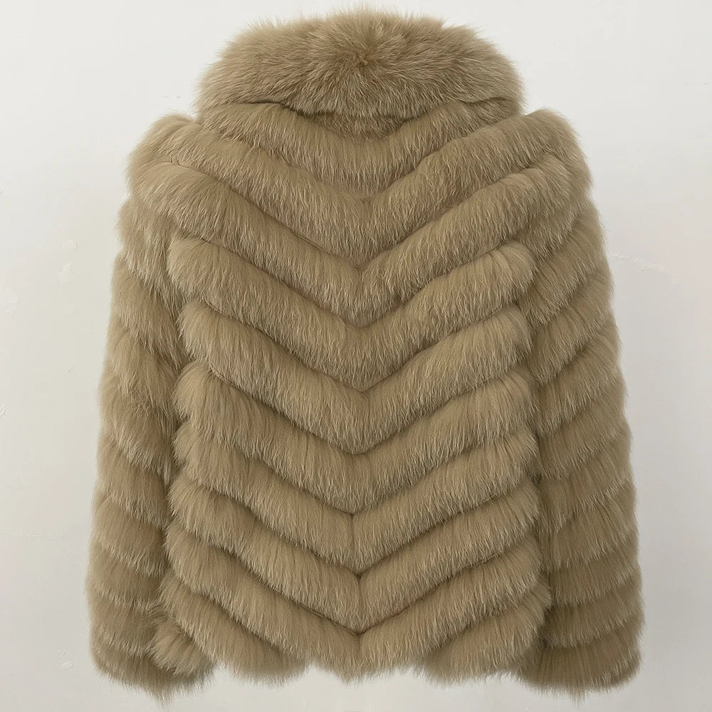 Manteau Fourrure Femme Marron