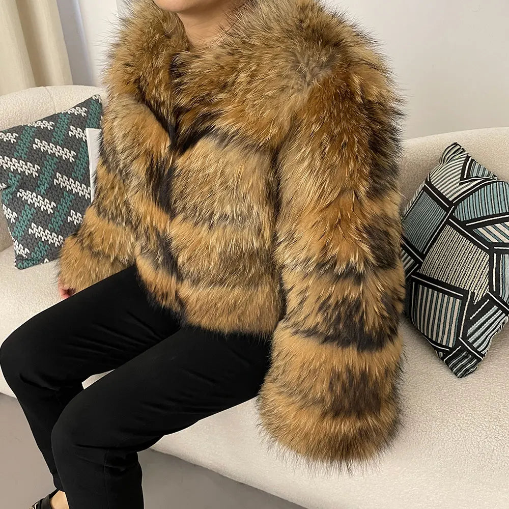 Manteau Femme Vrai Fourrure