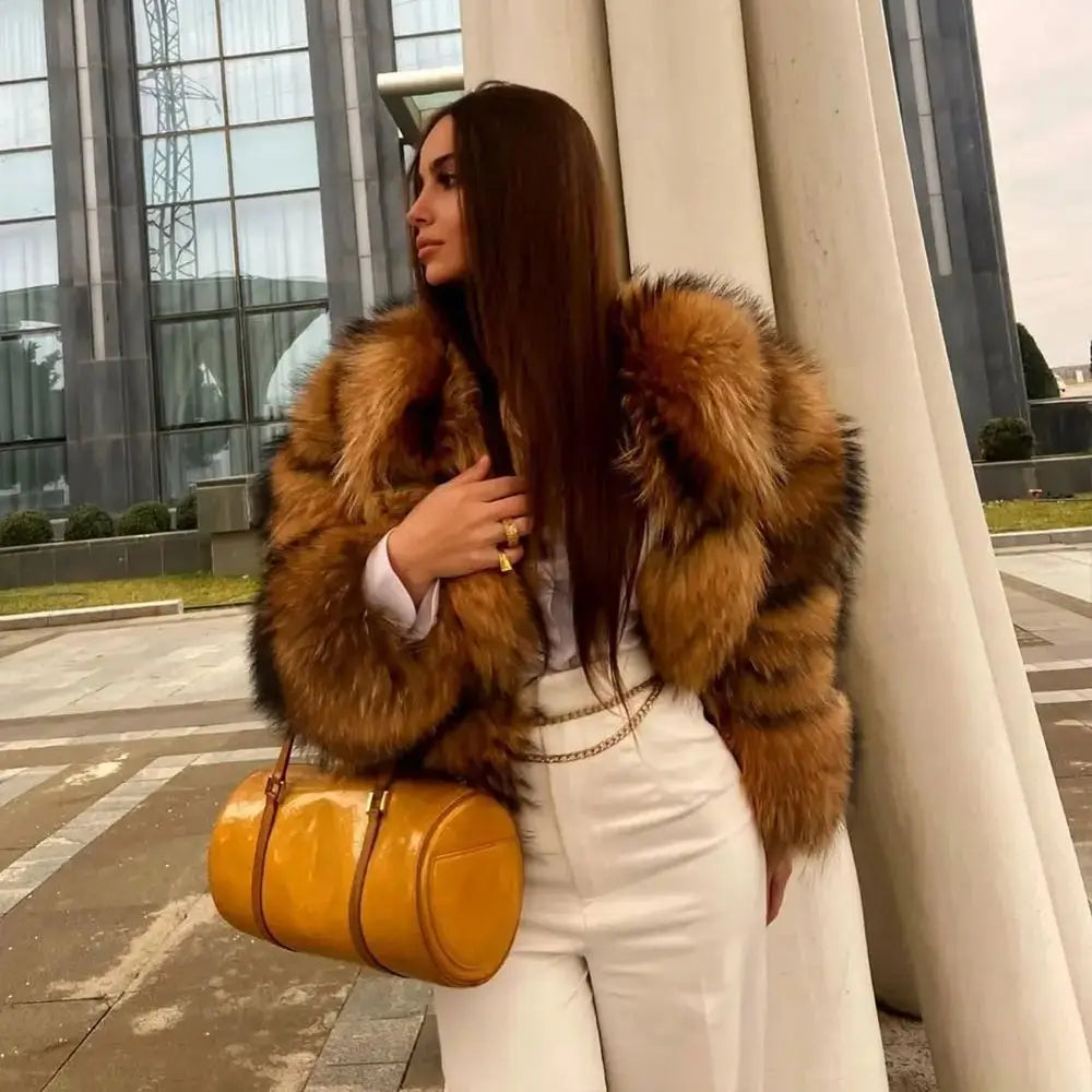 Manteau Femme Fourrure Luxe