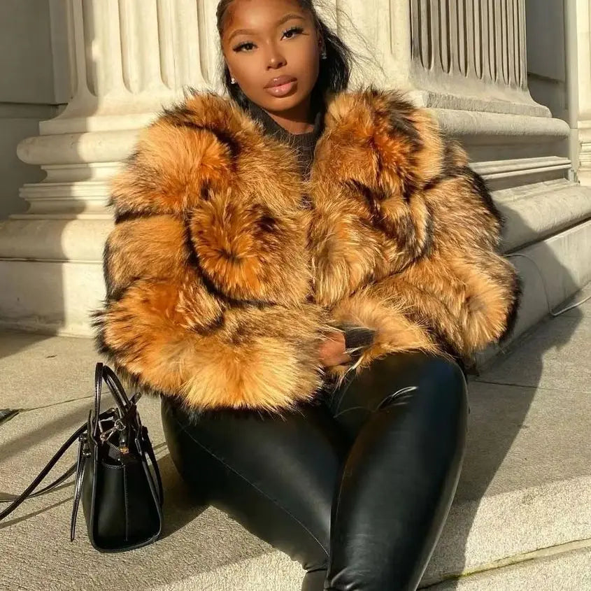 Manteau Femme Fourrure Luxe