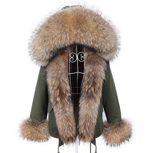 Manteau Col Fourrure Femme