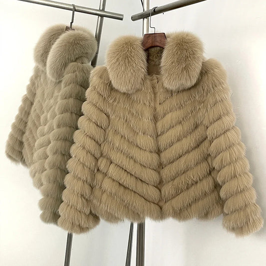 Manteau Fourrure Femme Marron