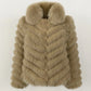 Manteau Fourrure Femme Marron