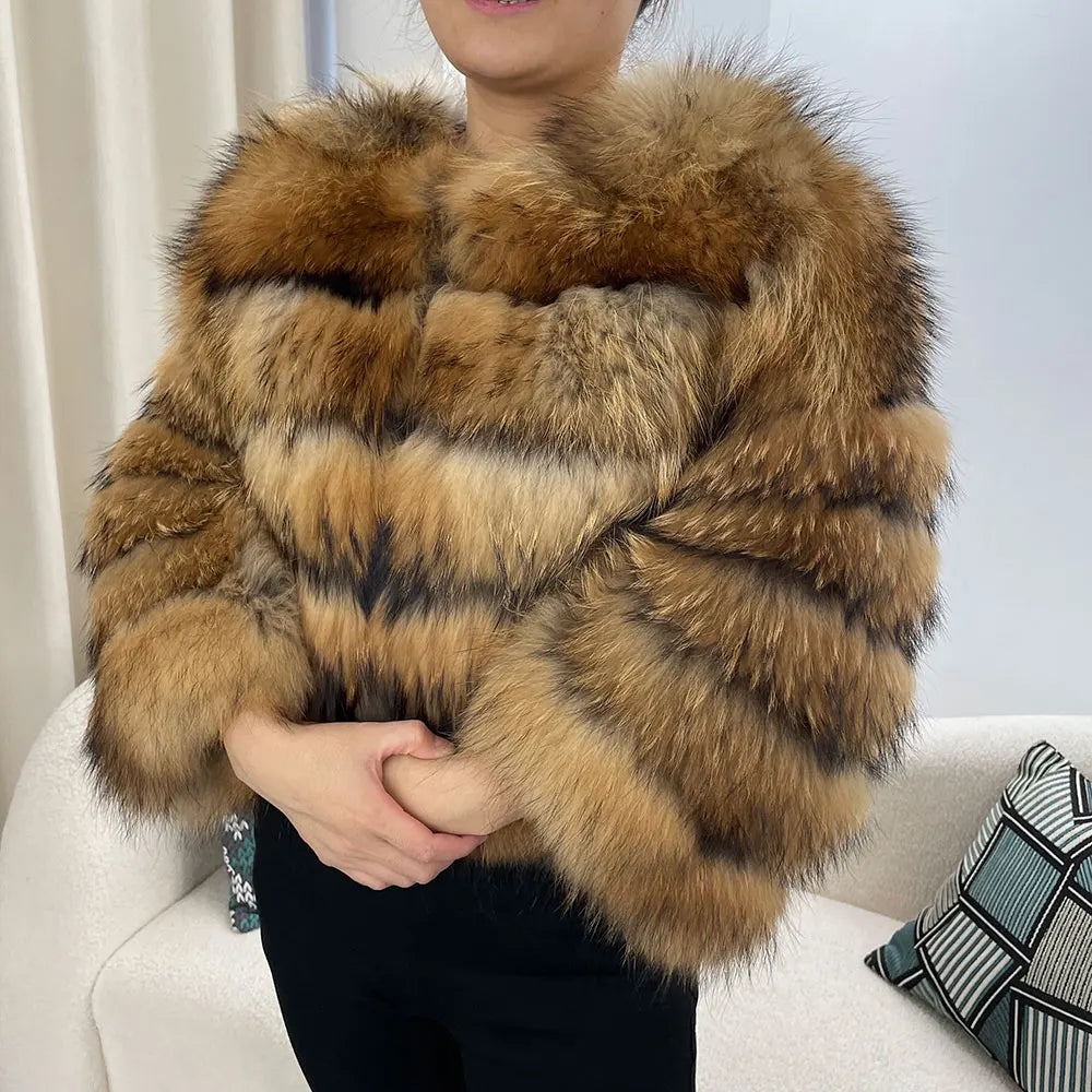 Manteau Femme Vrai Fourrure