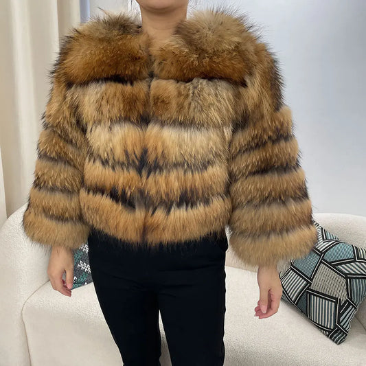 Manteau Femme Vrai Fourrure