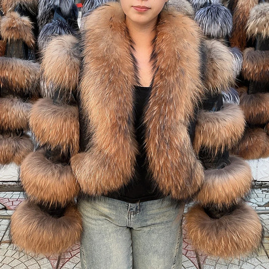 Manteau Cuir Femme Fourrure